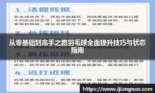 从零基础到高手之路羽毛球全面提升技巧与状态指南